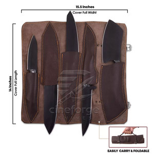 Ensemble de couteaux de chef à manche en bois à prix abordable – Qualité et design supérieurs – Accessoires de cuisine – Kit de chef - Product Image 2