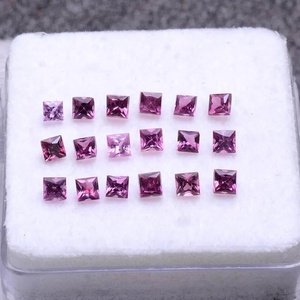 Garnet Rodolita Natural Facetada Cuadrada, Piedra Preciosa Suelta, Corte Cuadrado, Calibrada, para Fabricación de Joyería, Lote al por Mayor - Product Image 1