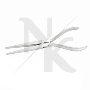 Wholesale Premium Quality Optician <b>Long</b> Flat <b>Nose</b> pliers 4mm Jaw 180mm Stainless Steel Optical Workshop Supplies Jewelry Tools - Product Image 4