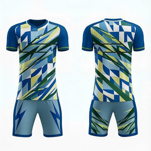 Ensemble d'uniformes de football professionnels, tenue d'équipe de football, maillot et short personnalisés, vêtements de sport d'entraînement, taille personnalisée, design par sublimation - Product Image 1