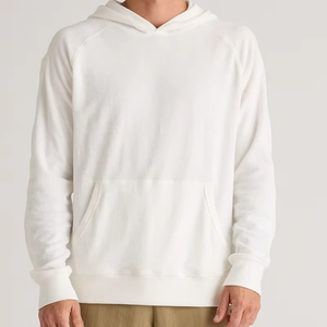 Low Price Comfortable Men's Breathable Half Zip Hoodie with Discharge Printing 100% Cotton Velour Winter Custom Made Oversized - Product Image 2