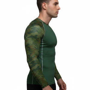 Trending Style Spandex Polyester Rash Guard <b>Shirt</b> Long Sleeve <b>Compression</b> <b>Shirt</b> Bjj Rashguard For Men Wholesale Price - Product Image 3