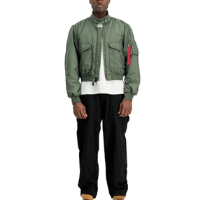Manufacturer <b>Vintage</b> Cropped <b>Bomber</b> <b>Jacket</b> High Quality Custom Logo Men's Nylon Flight <b>Jacket</b> - Product Image 3