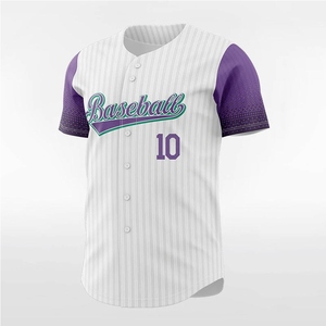 Vente en gros de maillots de baseball américains vintage de qualité supérieure, à manches courtes, avec impression numérique, entièrement boutonnés, de qualité supérieure - Product Image 5