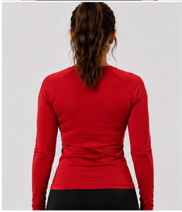 Chemisier de base médical extensible à col en V et manches longues pour femme, uniforme d'infirmière, tenue de travail hospitalière - Product Image 4