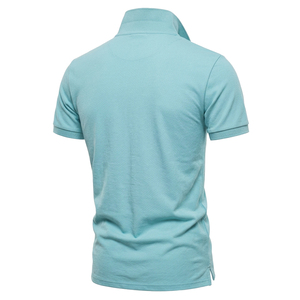 Camiseta de Manga Corta para Hombre, Color Azul Claro, Transpirable, Estampada, Tejida, de Color Sólido, Informal - Product Image 4