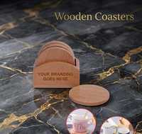 Vente en gros de sous-verres artisanaux en bois de pin de qualité supérieure pour table basse, support de tasse à thé, sous-verres avec support de sous-verre en bois