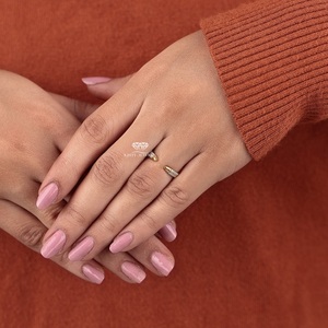 Anillo de Compromiso de Diamante Cultivado en Laboratorio, Corte Brillante, Oro Sólido de 10K, Color G, Certificado GIA, Estilo Clásico - Product Image 6