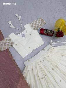Conjunto de Lehenga-Choli de diseñador Chinon con bordado de lentejuelas y pedrería, exportador mundial, proveedor indio. - Product Image 5