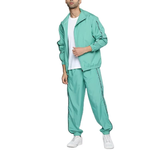 Conjunto Deportivo de Alta Calidad para Hombre, Chaqueta Cortavientos Suave, Pantalones Deportivos, Ropa Deportiva de Fábrica, Impermeable, de Nailon Ligero, con Ribetes - Product Image 1