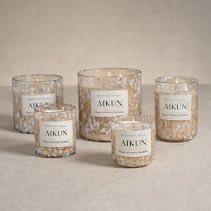Velas Aromáticas AIKUN en Frascos de Vidrio Personalizados, Velas Perfumadas de Cera de Soja Natural con Empaque de Marca Privada para Bodas - Product Image 1