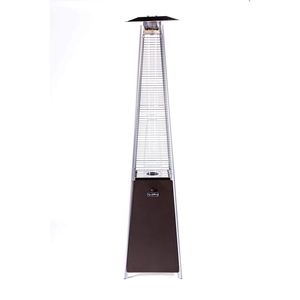 Riscaldatore da esterno a tubo in vetro al quarzo color moka bronzo - Product Image 1