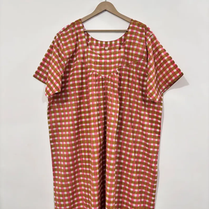 Vestido Kaftán de Algodón Indio con Cuello en V, Estilo Boho, Hecho a Mano, Estampado Digital Floral, Mangas Murciélago, Corte Acampanado de Verano para Mujer - Product Image 4