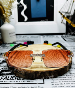 Hip Hop Moissanite Diamond Rimless Glasses Iced Out Luxury Gradient Luxury <b>Sunglasses</b> <b>For</b> Men Women - Product Image 3