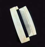 Peigne à cheveux et à barbe en os de buffle, poli, artisanal, écologique, pliable, style animal, peigne de poche pour le soin des cheveux