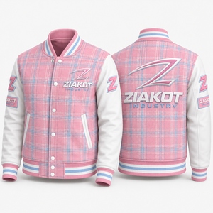Veste de baseball pour homme ZIAKOT, bleu marine, bleu clair, motif lettre Z, col rabattu décontracté, coupe classique, vêtement d'automne - Product Image 4