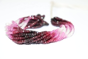 Rubis Ombré Facettes Rondelle Pierre Perles En Gros Perles Brins Facettes Rondelle Perles - Product Image 4