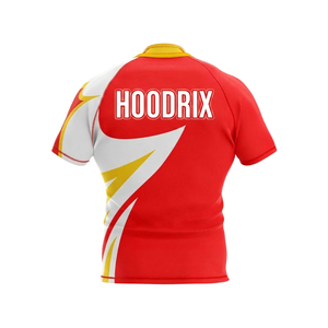 Maillot de rugby personnalisé avec appliqué en twill, construction renforcée, tissu durable pour équipes sérieuses, Hoodrix Apparel - Product Image 3