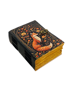 Diario de Cuero Fox Grimoire, Cuaderno Vintage Hecho a Mano, Diario Rústico con Grabado, Libro de Sombras para Escribir, Dibujar y Regalar - Product Image 2