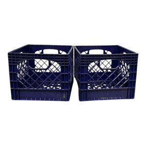 Caisse de rangement carrée en plastique robuste de 16 QT, couleur violette (lot de 2) - Product Image 2
