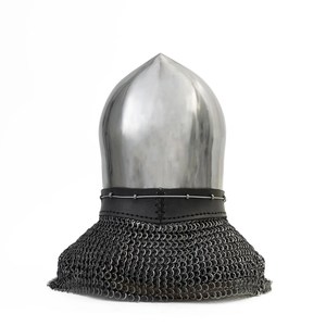 Casque de chevalier médiéval Bascinet Clapvisor en maille croisée, calibre 16, avec rembourrage, fait main, pour croisé, cosplay - Product Image 6