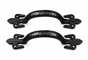 Poignée de porte en fer forgé noir, poignée moderne en fer martelé pour l'entrée de chambre d'hôtel, marque Omg Industries, garantie 1 an, facile à installer - Product Image 3