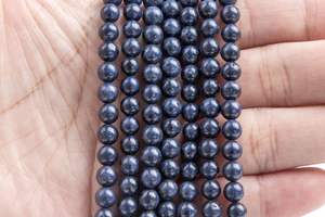 Cuentas de zafiro natural genuino, cuentas sueltas redondas azules para hacer joyas, pulseras, collares, manualidades DIY - Product Image 5