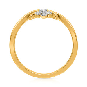 Anillo de Diamantes Cultivados en Laboratorio con Diseño Cruzado en Forma de Clúster - Product Image 3
