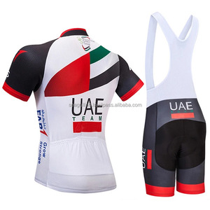 Vente en gros de vêtements de sport d'extérieur en maille respirante pour hommes et femmes des Émirats arabes unis ensemble de cuissard à bretelles personnalisé - Product Image 2