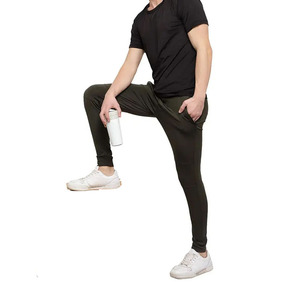 Pantalon de survêtement noir pour homme, taille élastique, cordon de serrage, avec poches latérales, pantalon long décontracté, vêtements d'automne - Product Image 5