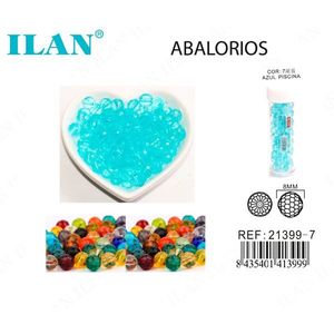 Perline Rotonde ILAN da 8 mm Blu Piscina per Creazione di Gioielli - Product Image 1