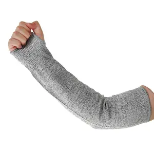 2024 venta al por mayor multiusos orificio para el pulgar Nivel 5 protección resistente a la barra protección de brazo de seguridad mangas resistentes a Cortes - Product Image 1