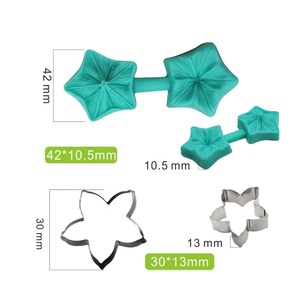 AK Sugar Paste Flower Veiner and Stainless Steel Cutters Set Petunia Veining Molds Fondant Cutter <strong>Cake</strong> Decorating <strong>Tools</strong> - Product Image 5