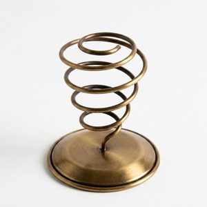 Servilletero Espiral Abierto de Latón Antiguo, Hecho a Mano, con Anillo de Hierro de 12 cm, para Decoración del Hogar, Hoteles y Bodas, Regalo para Mesa - Product Image 3