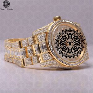 Montre mécanique de luxe pour homme en acier inoxydable Charm Jewells, boîtier analogique 40 mm, cadran 20 mm, bracelet à bouton poussoir, fermoir caché, 10 bars - Product Image 4