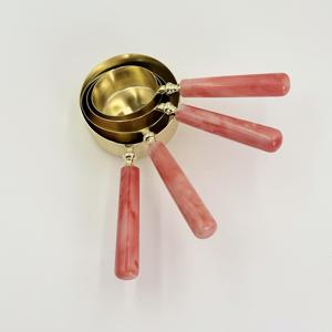 Tazas y Cucharas Medidoras de Acero Inoxidable con Mango de Resina para Café en Polvo, para Uso en Cocina, Hotel y Restaurante, Precio Bajo, Venta al Por Mayor - Product Image 2