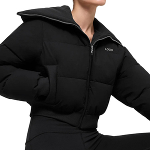 High demand Women's Puffer Jacket Water Resistant Quilted Puffer Jacket Sculpted Fit Winter Jacket custom Private <b>Label</b> OEM - Product Image 4