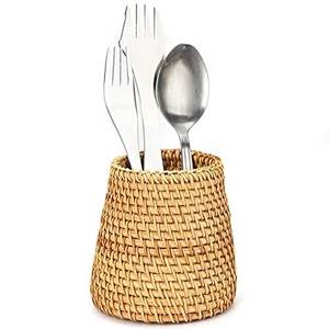 High Quality Handmade Rattan <b>Caddy</b> Holder For Household <b>Kitchen</b> Counter Dining Table And Buffet Accessories - Product Image 2