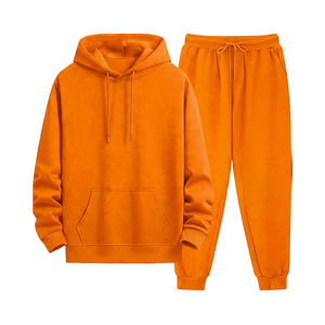 Conjunto Deportivo Unisex con Capucha Negra, Sudadera Informal de Algodón y Pantalones Deportivos de Manga Larga, Color Sólido, con Cordón, para Otoño - Product Image 6