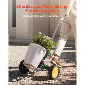 Chariot de déplacement de plantes robuste avec bras de préhension réglable, capacité de charge de 65 kg, pour déplacer les pots de plantes - Product Image 2