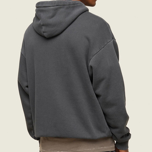 Sweat-shirt en molleton de coton à capuche zippé pour homme, coupe classique, hiver, uni, avec impression numérique personnalisée - Product Image 2