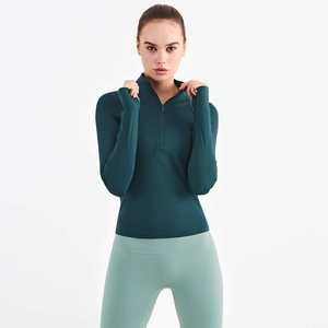 Camisas de Equitación para Mujer, Alta Calidad, Cierre de Cremallera en la Cintura Alta, Tela de Forro Polar, Spandex/Poliéster, Transpirable, Secado Rápido - Product Image 1