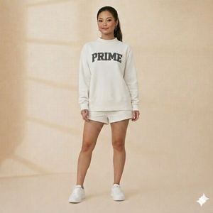 Daily Luxe Winter Mockneck Short <b>Set</b> Women Thick Warm Two Piece Outfit Soft Fabric Cozy Cold Weather Wear <b>Set</b> - Product Image 1