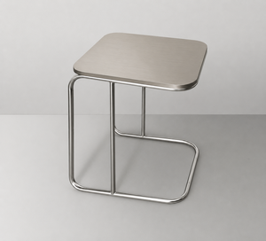 Luxury Silver Modern C-Shaped Coffee <b>Table</b> Space-Saving Metal <b>Sofa</b> End <b>Table</b> Durable & Eco-Friendly Living Room Furniture - Product Image 3