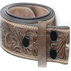 Conception unique Sculpture à la main et peinture Ceinture d'outillage en cuir occidental unisexe avec ceinture de cow-boy à boucle ardillon en laiton design - Product Image 2