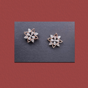Pendientes de Lujo con Diseño de Diamantes Vintage, Oro Sólido de 14K, Certificados por HRD, Compre Directamente de un Proveedor Indio de Confianza - Product Image 1