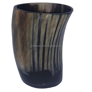 New Handmade Real Horn Drinking Horn <b>Cup</b> /Glass <b>Viking</b> Horn Shot <b>Cups</b> for Medieval Wine and Beer From India by RF Crafts - Product Image 6