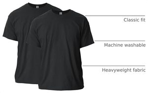 Camiseta Oversize de Cuello Redondo Unisex Negra 100% Algodón, Corte Regular, Color Sólido, Manga Corta, Tejido de Punto Jersey, Ropa Urbana de Verano - Product Image 6