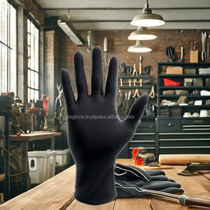 Guantes Desechables de Nitrilo Negro Multiusos Sin Polvo con Puño Elástico, Ambidiestros, para Cocina, Limpieza, Automoción y Belleza - Product Image 4