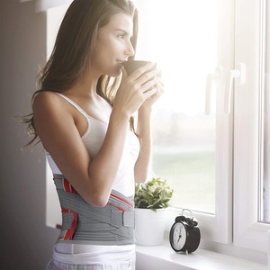 Lumbar Support <b>Belt</b> <b>Back</b> Brace Breathable Material Lower <b>Back</b> Pain Relief Warmer Stretcher Waist Trimmer <b>Belt</b> - Product Image 6